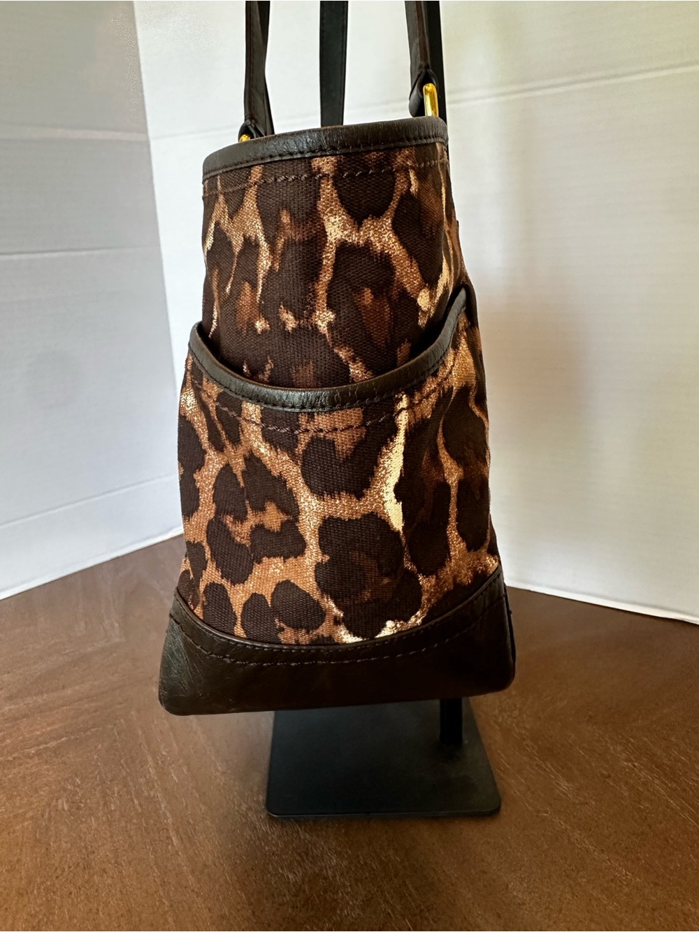 Coach Park Ocelot Leopard Print Carrie Tote w/Red Hangtag - Picture 6 of 16